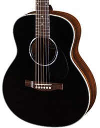 Eastman PCH2-TG-BK Thermo-Cured Solid Top Mini Acoustic Travel Guitar Black