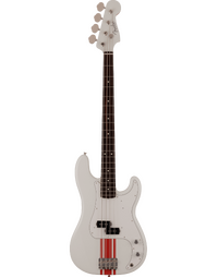 Fender MIJ 2023 Collection Traditional 60s Precision Bass RW Olympic White w/ Red Competition Stripe