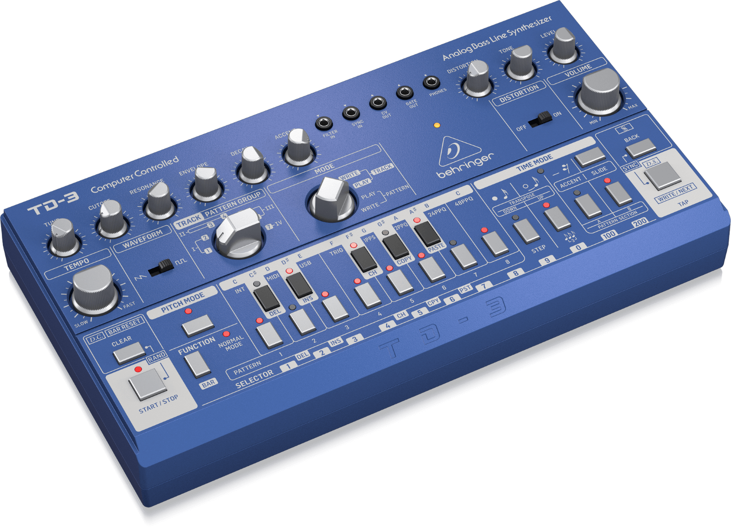 Behringer TD3BU Blue Analog Bass Line Desktop Synth