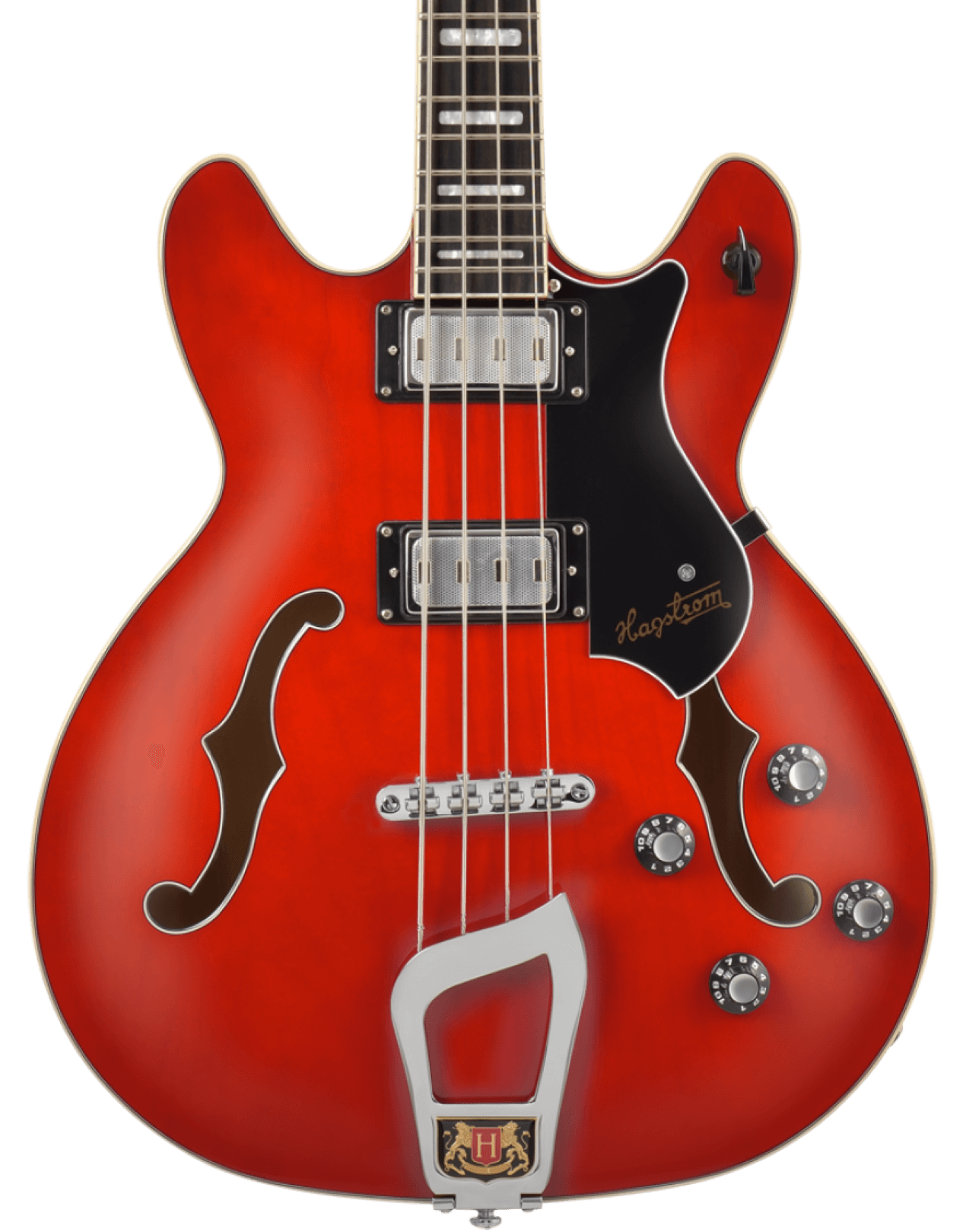 Hagstrom Viking SemiHollow Bass Guitar Wild Cherry Transparent Gloss