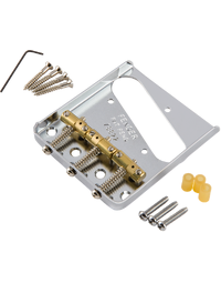 Fender American Vintage "Hot Rod" 3-Saddle Telecaster Bridge Assembly w/ Compensated Brass Saddles Nickel