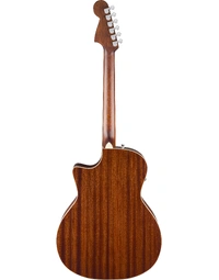 Fender California Deluxe Series Newporter Solid Top Auditorium Acoustic Guitar w/ Pickup WN Sienna Sunburst