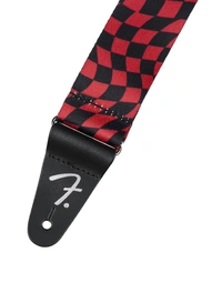 Fender Wavy Checkerboard Polyester Strap Red