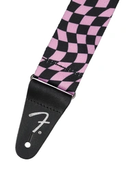 Fender Wavy Checkerboard Polyester Strap Pink