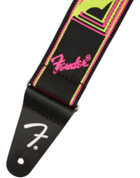 Fender Neon Monogrammed 2" Strap, Pink and Yellow