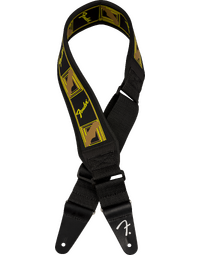 Fender Swell Neoprene Strap Black / Yellow / Brown Mono 2.5"