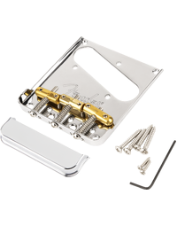 Fender American 3-Saddle Top-Load / String-Through Telecaster Bridge w/ Compensated Brass Bullet Saddles