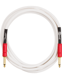Fender John 5 Instrument Cable White and Red 10'
