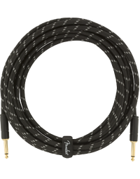 Fender Deluxe Instrument Cable Straight/Straight 18.6' Black Tweed