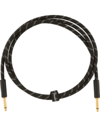 Fender Deluxe Instrument Cable, Straight/Straight, 5', Black Tweed