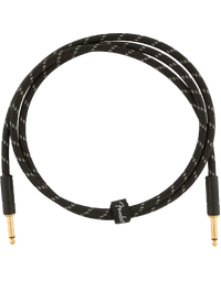 Fender Deluxe Instrument Cable, Straight/Straight, 5', Black Tweed
