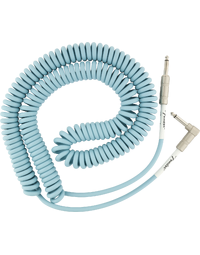 Fender Original Coil Cable, Straight-Angle, 30', Daphne Blue