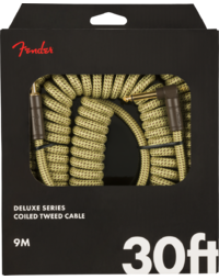 Fender Deluxe Coil Cable, 30', Tweed