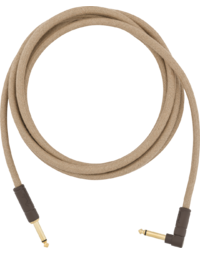 Fender Festival Hemp Instrument Cable, Straight-Angle, 10', Natural