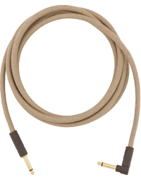 Fender Festival Hemp Instrument Cable Straight-Angle 10' Natural