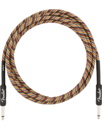 Fender Festival Hemp Instrument Cable, Straight-Straight, 10', Rainbow