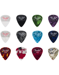 Fender Dotted Celluloid Picks 351 Shape Thin 12-Pack