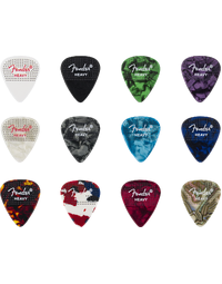 Fender Dotted Celluloid Picks 351 Shape Heavy 12-Pack