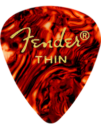 Fender American Classic Celluloid 351 Shape Tortoiseshell Thin .46 Picks (Pack of 12)