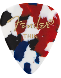 Fender American Classic Celluloid 351 Shape Confetti Thin .46 Picks (Pack of 12)
