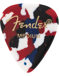 Fender American Classic Celluloid 351 Shape Confetti Medium .71 Picks (Pack of 12)