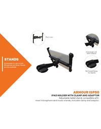 Armour ISP50 IPAD Tablet Holder with Clamp and Adaptor