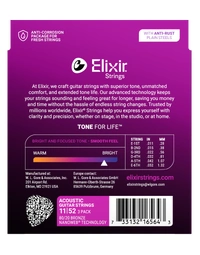 Elixir Acoustic Nanoweb 80/20 Custom Light 3 Pack 11-52 - 16564