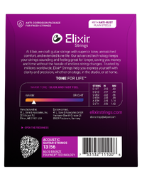 Elixir Acoustic Polyweb 80/20 Medium 13-56 Guitar Strings - 11100