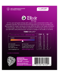 Elixir Acoustic Nanoweb Phosphor Bronze 12 String Light 10-47 Guitar Strings - 16152