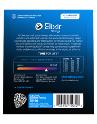 Elixir Electric Nanoweb Light 10-46 Guitar Strings - 12052