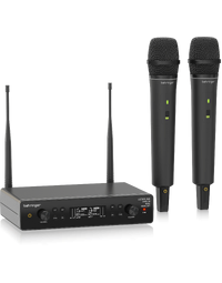 Behringer ULTRALINK XTM1-35 UHF Dual Handheld Wireless Cardioid Dynamic Vocal Mic System (Pair of Mics + Receiver)