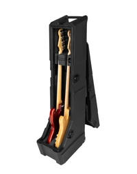 Gator GTR-MINIVAULT-B2 Mini Vault 2 For 2 Electric Bass Guitars Roto Moulded Vault Hard Case w/ Wheels