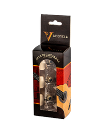 Valencia Classical Guitar Machine Heads Nickel Plated 3 A Side 35mm Plastic Buttons