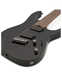Ibanez RGMS7 BK 7 String Multiscale Electric Guitar