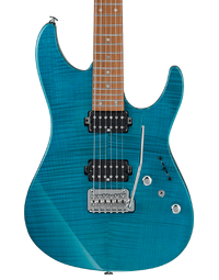 Ibanez Prestige MM1 TAB Martin Miller Electric Guitar Transparent Aqua Blue