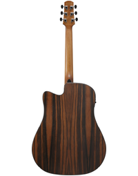 Ibanez AAD70CE TBN Advanced Acoustic Solid Top Dreadnought Acoustic Guitar w/ Pickup Transparent Charcoal Burst Low Gloss / Open Pore