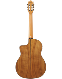 Ibanez GA360TCE TBK Solid Top Thinline Classical Nylon String Acoustic Guitar w/ Pickup Transparent Black High Gloss