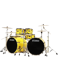 Tama IP72ZH9WN ELY Lars Ulrich Inspired Imperialstar Poplar 7-Piece Drum Kit Electric Yellow