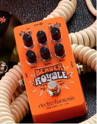 Electro-Harmonix Bender Royale Analogue Germanium 3-Transistor Fuzz Pedal Limited Edition Orange