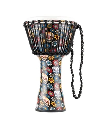 Meinl PADJ7-M-F Rope Tuned Travel Series Djembe 10" Synthetic Head Day of the Dead