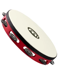 Meinl TAH1BKRTF Touring Tambourine Red w/ Black Steel Jingles
