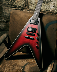Epiphone Dave Mustaine Signature Flying V Prophecy Aged Dark Red Burst - EIGYVFDMDRBH3