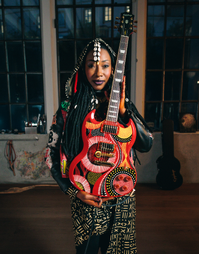 Epiphone Fatoumata Diawara Signature SG Ember Red w/ Malian Graphic - EIFDSGMGH1