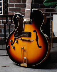 Epiphone Broadway Traditional Hollowbody Left-Handed Vintage Sunburst - EOBDWVSGHRL