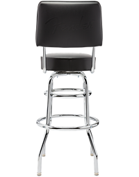 Fender Blackout Backrest Barstool w/ Embossed Logo 30"