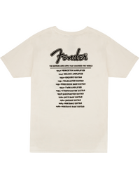 Fender World Tour T-Shirt Vintage White L