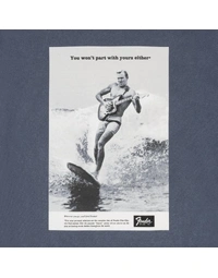 Fender Vintage Ad Surfer T-Shirt Ocean L
