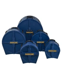 Hardcase HROCKFUS(3) Lined Series Rock Fusion Drum Kit Case Set Dark Blue 10T 12T 16FT 22B 14S