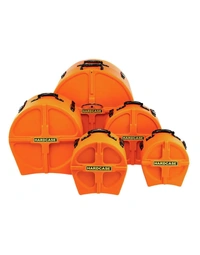 Hardcase HROCKFUS(3) Lined Series Rock Fusion Drum Kit Case Set Orange 10T 12T 16FT 22B 14S