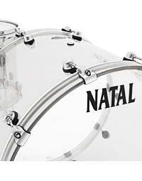 Natal Arcadia Acrylic Transparent Shell Pack Drum Kit 22", 12", 16"